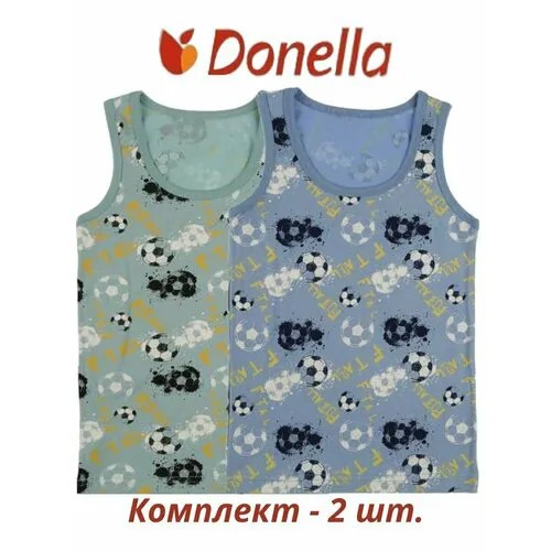 Майка  Donella, 2 шт., размер 2-3 года, зеленый, серый