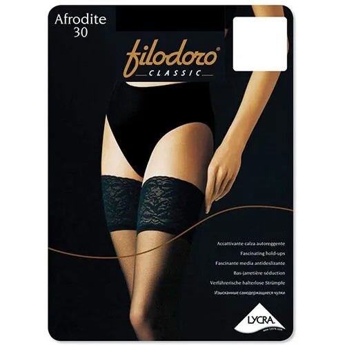 Чулки Filodoro Classic Afrodite, 30 den, размер 4, черный
