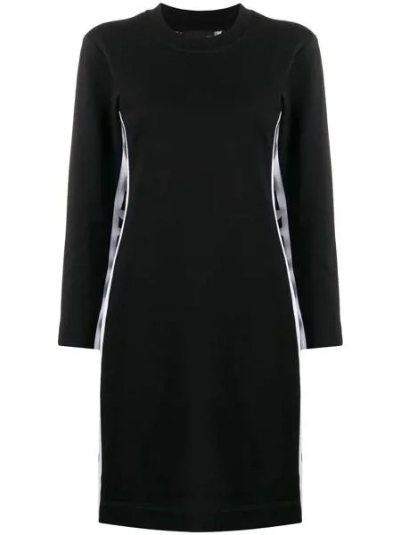 Love Moschino платье из джерси с логотипом и полосками