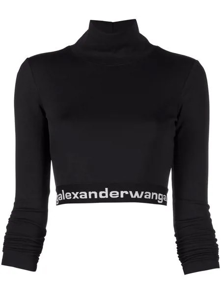 Alexander Wang укороченный топ с логотипом