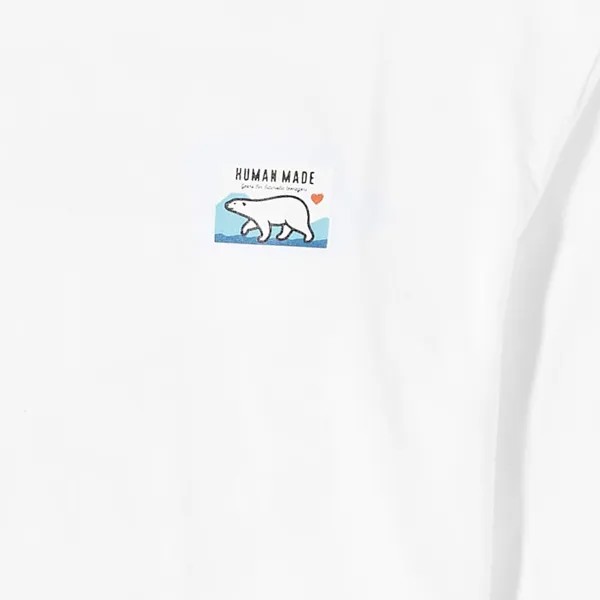 Футболка Human Made Long Sleeve Polar Bear Tee