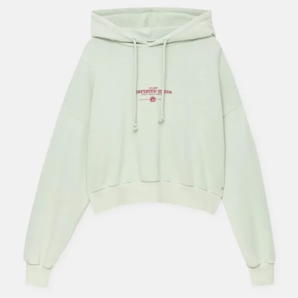 Худи Pull&Bear Infinite Times, светло-зеленый