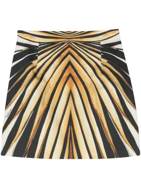 Roberto Cavalli мини-юбка с принтом Ray Of Gold, желтый