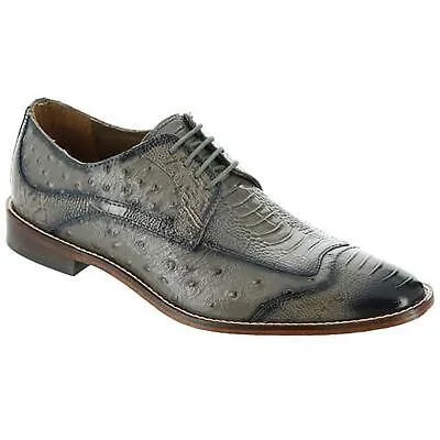 Мужские серые кожаные оксфорды Stacy Adams Fanelli 8.5 Medium (D) BHFO 5124