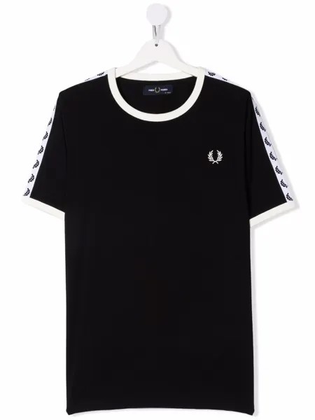 Fred Perry Kids футболка с вышитым логотипом