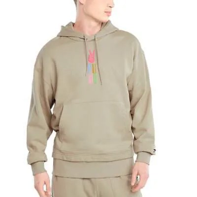 Puma Downtown Graphic Pullover Hoodie Mens Green Casual Athletic Outerwear 53159