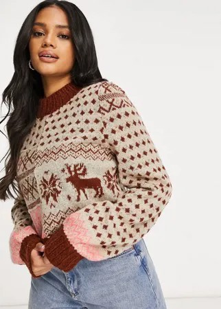 Джемпер Free People Snow Globe-Коричневый