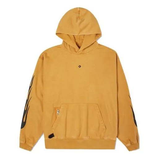 Толстовка Converse Retro Washed Printing Loose Fleece Wheat, желтый