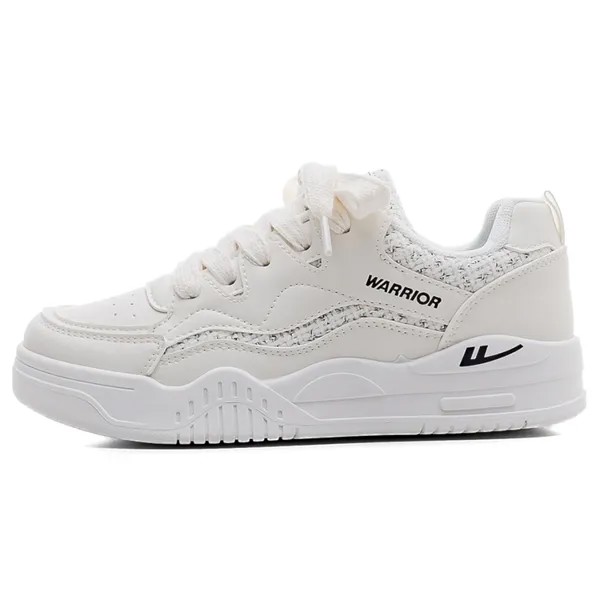 Кроссовки WARRIOR Skateboarding Shoes Women's Low-top White/Beige, бежевый