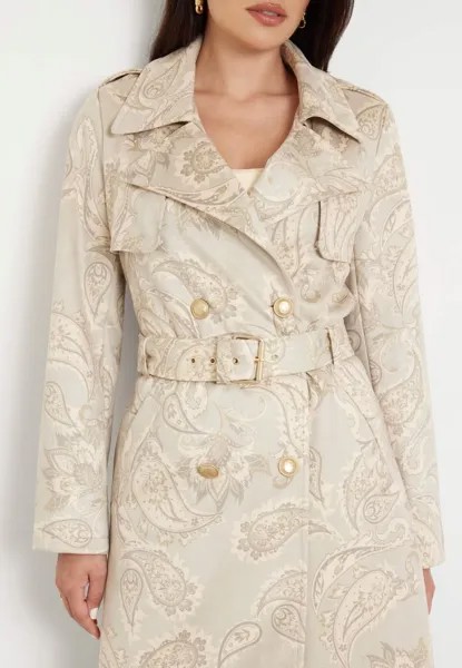 Тренч PAISLEY-PRINT Guess, бежевый