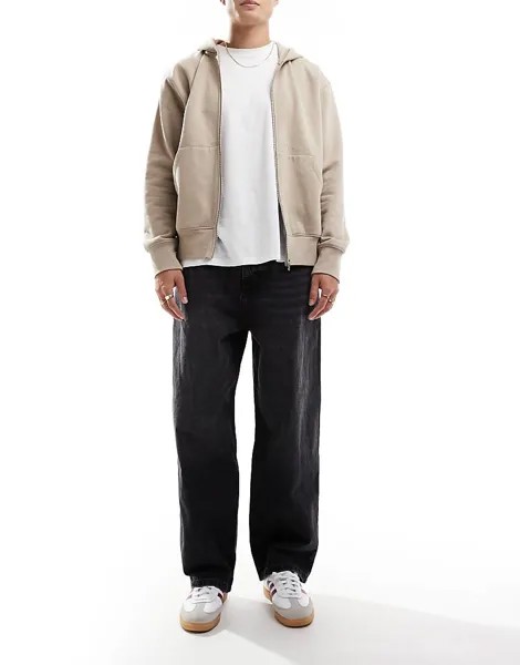 Выцветшие черные джинсы скинни Pull&Bear
