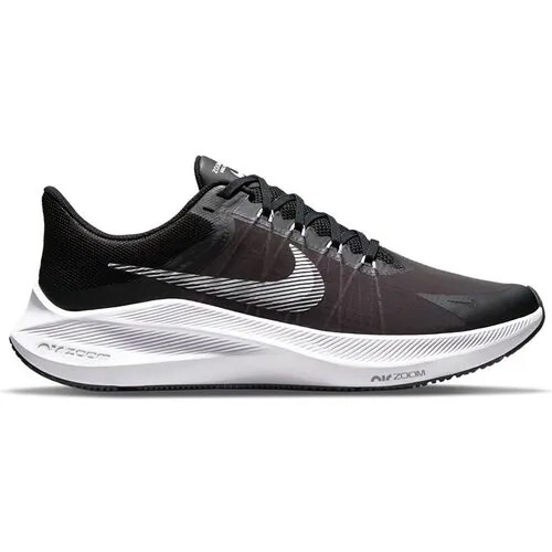 Кроссовки NIKE Zoom, беговые, размер 10.5US, черный, белый