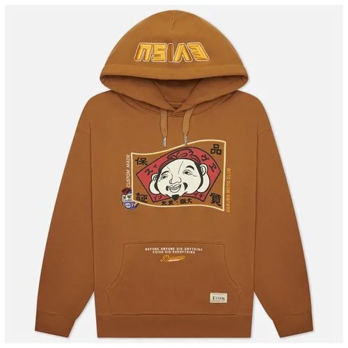 Мужская толстовка Evisu Heritage Embroidered Godhead Flag & Darumas Hoodie белый , Размер S