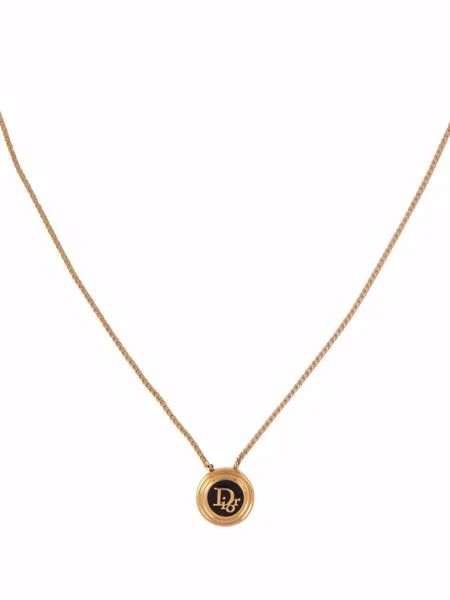 Christian Dior колье pre-owned с подвеской-логотипом