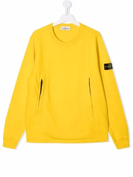 Stone Island Junior толстовка с нашивкой-логотипом