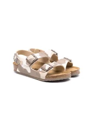 Birkenstock Kids сандалии с камуфляжным принтом