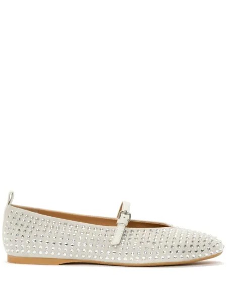 JW Anderson балетки, украшенные кристаллами, белый
