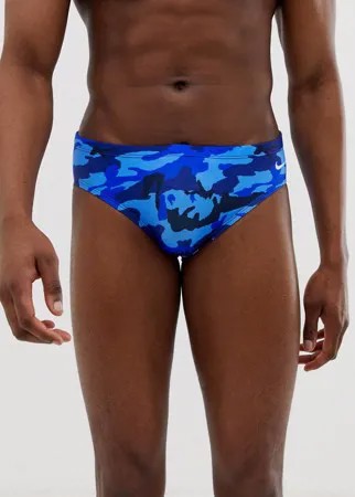 Синие трусы с камуфляжным принтом Nike Swimming NESS9100-489-Синий