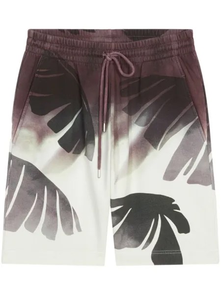 DRIES VAN NOTEN спортивные шорты с принтом пальм, нейтральный цвет