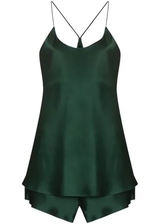 Olivia von Halle шелковая пижама Evergreen