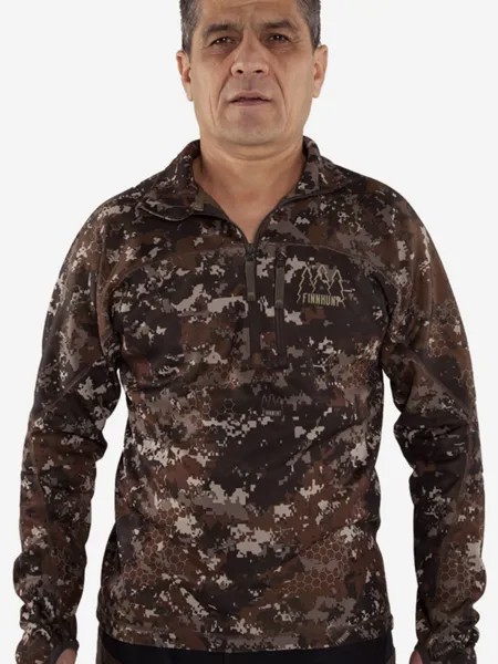 Толстовка FINNHUNT 1/2 Zip Universal Autumn Camo, Коричневый