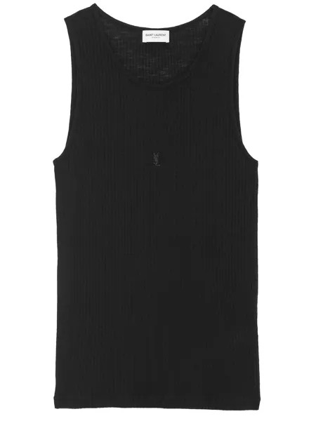 Топ Saint Laurent Cassandre tank, черный