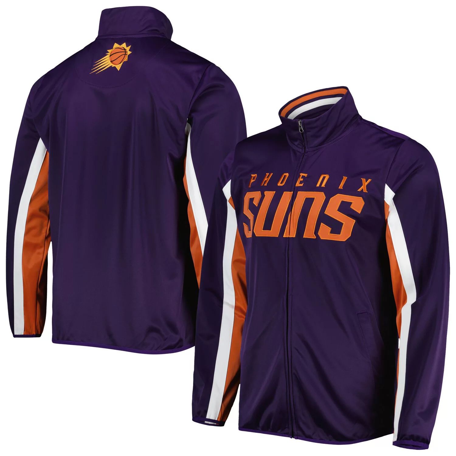 Мужская спортивная куртка Carl Banks Purple Phoenix Suns Contender Wordmark с молнией во всю длину G-III