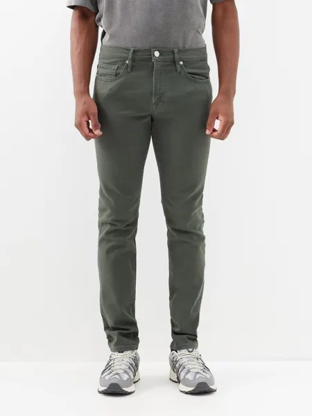 Узкие джинсы l'homme из смесового органического хлопка FRAME, зеленый