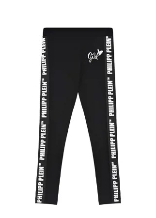 Черные леггинсы с лампасами Philipp Plein