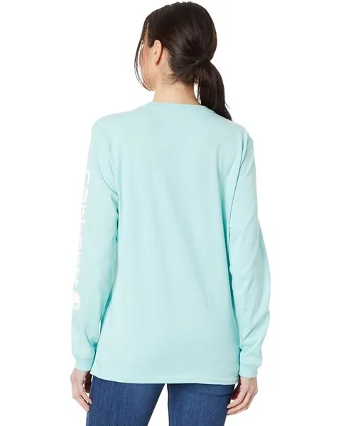 Футболка Carhartt Loose Fit Long Sleeve Graphic T-Shirt, цвет Pastel Turquoise