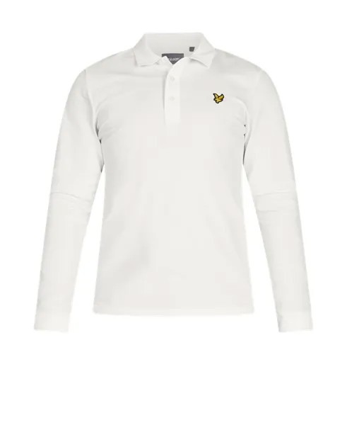 Рубашка-поло с длинными рукавами Lyle & Scott, белый