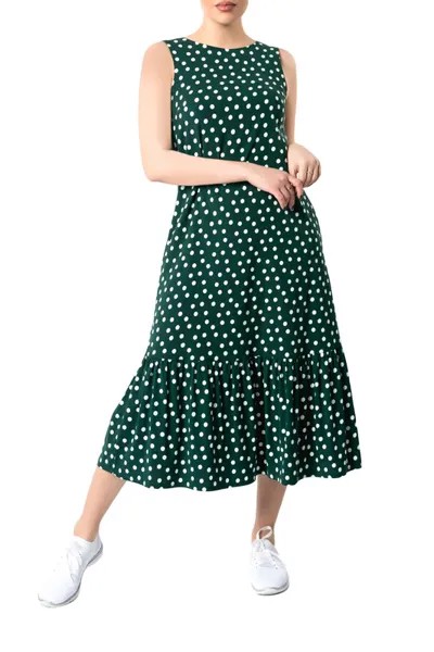 Платье-сарафан женское Hestollina OS-116-2/ зеленое 46