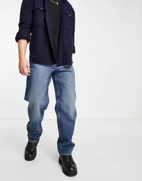 Темно-синие мешковатые джинсы ASOS DESIGN Cone Mill Denim в стиле американской классики