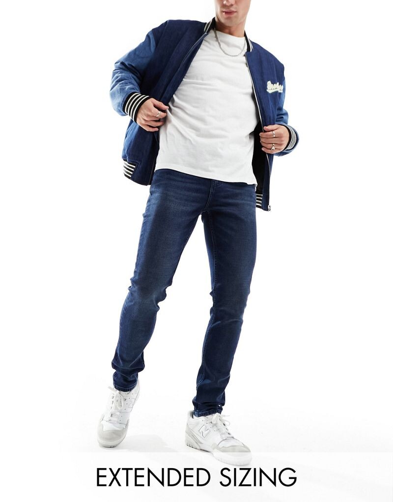 Темно-синие джинсы скинни ASOS DESIGN