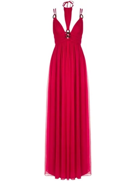 Alberta Ferretti полупрозрачное платье макси, розовый