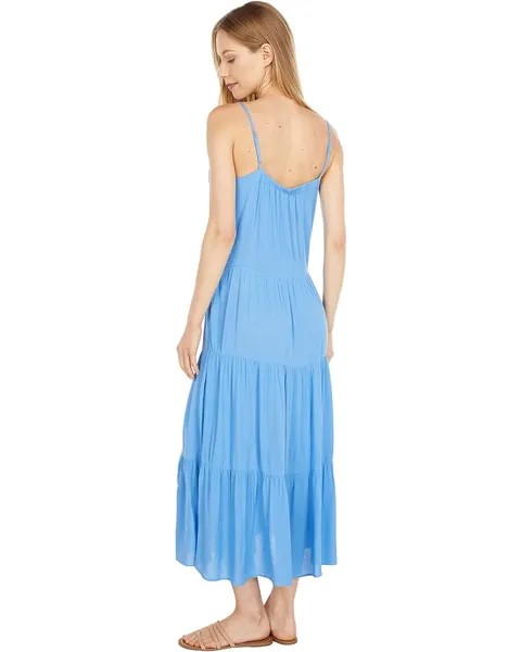Платье 1.STATE Tiered Maxi Dress, цвет Iris Blue