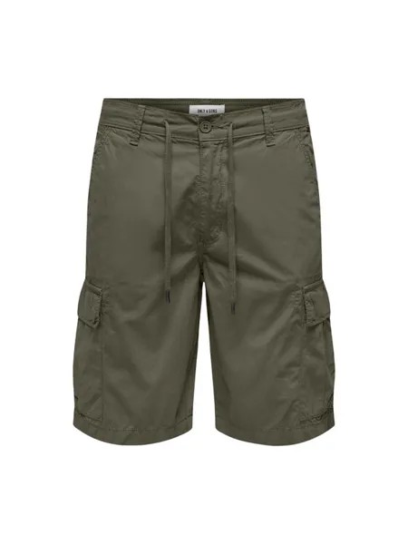 Тканевые шорты regular fit Only & Sons, зеленый