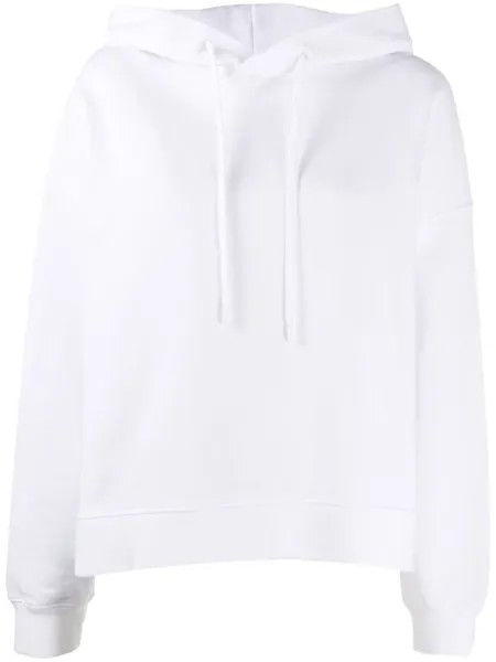 Maison Margiela укороченное худи с надписью, белый