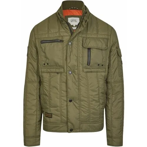 Куртка Camel Active, демисезон/зима, силуэт прямой, стеганая, размер 48, зеленый