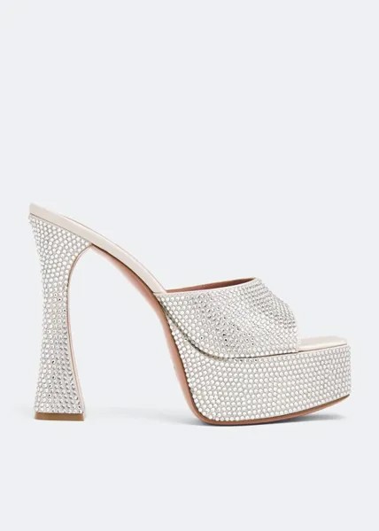 Мюли AMINA MUADDI Dalida platform mules, серебряный