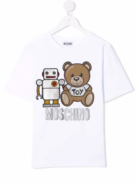 Moschino Kids футболка с логотипом