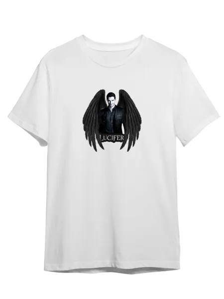 Футболка унисекс Каждому Своё Lucifer/Люцифер/Сериал SRLU4 белая L