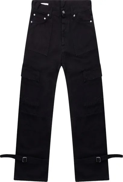 Брюки Off-White Wave Off Canvas Cargo Pant 'Black', черный