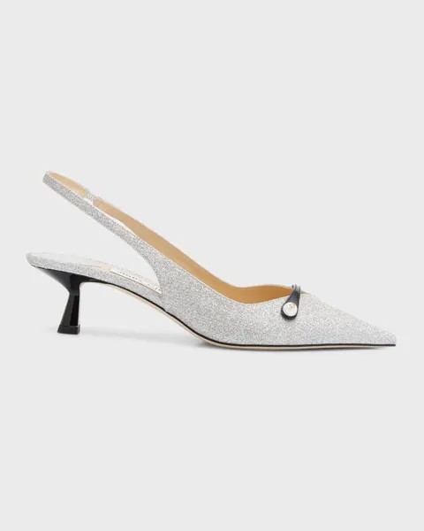Туфли-лодочки Amita Glitter с ремешком на пятке Jimmy Choo