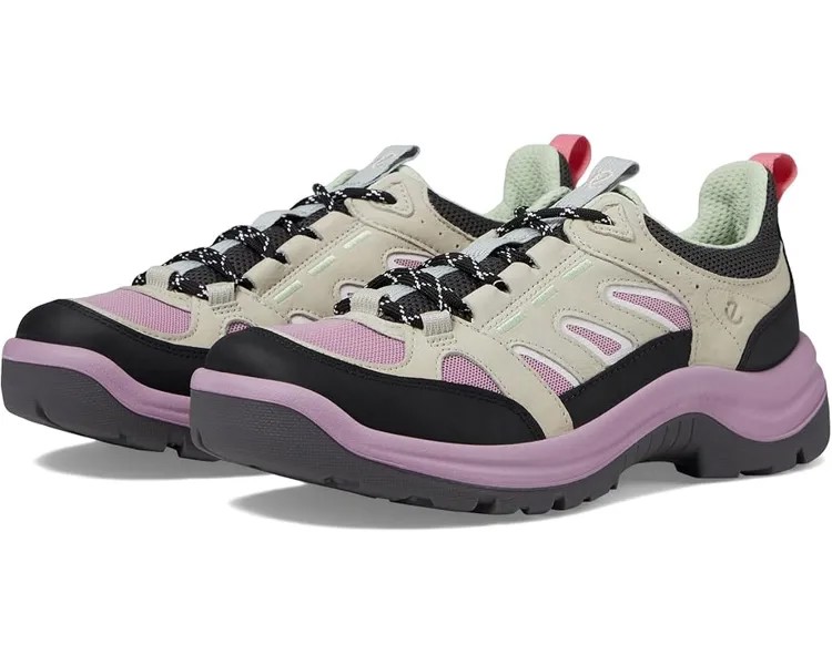 Кроссовки ECCO Offroad Lace Up, цвет Black/Gravel/Lavender