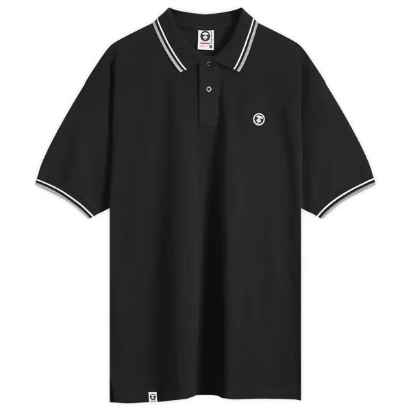Поло Aape Heart Logo Polo, черный