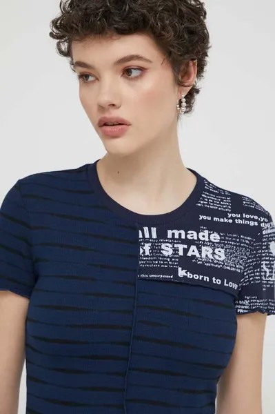 ЛУ футболка Desigual, темно-синий
