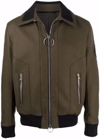 Balmain бомбер с отделкой в рубчик