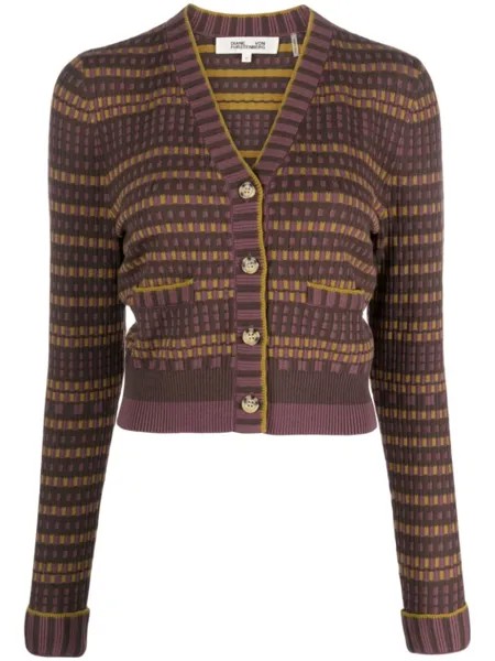 Diane Von Furstenberg кардиган Gilda с узором, фиолетовый