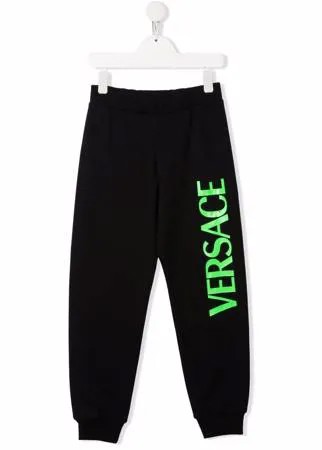 Versace Kids спортивные брюки с логотипом